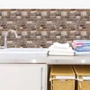 3D Adesivos de Parede DIY pedra de tijolo auto adesivo impermeável papel de parede decoração casa cozinha cozinha sala de estar adesivo renovação 30x60cm