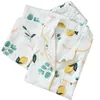 100 Cotton Spring Women Cotton Pajamas Sets Long Sleeve Turndown Collar with Pocket Pyjama Button TopPants Pijama 210713