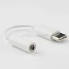 Tipo-c para 3.5mm Jack Conversor Fone de ouvido Adaptador de áudio Tipo USB C a 3,5 mm Cabo AUX para Huawei P20 para Samsung Cell Smart Phone Alta Qualidade