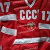 Vin402 Fetisov USSR CCCP Russische hockeytruien 20 Vladislav Tretiak 17 Kharlamov Replica Rusland geborduurde vintage jersey