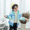 Kids Hooded Jackets Boys Girls Winter 2020 New Rainbow colors Coat infant Outerwear for baby warm toddler down Snowsuit 1-6years H0909