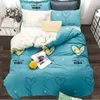 Alanna X Series 3-4 impressos conjuntos de cama sólida conjunto conjunto de cama 4-7pcs alta qualidade linda padrão com estrela flor flor 210615