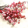 Flores decorativas grinaldas de 2pcs 60 cm de ameixa flor artificial mesa de cereja quartel quarto decoração de casamento sakura árvore
