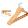 5Piece Solid Wood Hangers for Clothes Drying Rack Clothing Non-Slip Wooden Hangers Suit Shirt Trousers Sweaters Dress Organizer 210702