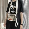 حقائب الكتف الأزياء جيلي pvc أنيقة crossbody محفظة 2021 واضح تصميم المرأة رفرف حقيبة فاخرة شفافة موهير كيس femalee