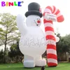 Muñeco de nieve inflable gigante de Navidad para celebrar las fiestas, muñecos de nieve escarchados iluminados con led para publicidad, decoración de eventos al aire libre