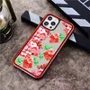 Luxe Bee Snake Flower Telefoonhoesjes voor iPhone 15 14 13 Pro Max i 12 11 XR XS XsMax 8 Plus Mobiele Shell Modeontwerper G Topkwaliteit Hard Schokbestendig Hoesje