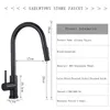 Matte Black Kitchen Faucet Pull Out Kitchen Sink Faucet Single Handle Faucet 360 Degree Rotating Sink Mixer Kitchen Tap 211108