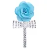 Corsage pour hommes strass perle or clair marié costume broche affaires fête noeud robe de mariée accessoires XH054 décoratif Flowe234K