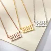 Collier ange en acier inoxydable pour femmes, pendentif numéro 111 222 333 444 555 666 777 888 999, cadeau d'anniversaire pour femmes