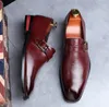 Zapatos Oxford de boda para hombre, zapatos de lujo, zapatos de vestir Brogue de cuero genuino negro para hombre, botas de diseñador formales de negocios sin cordones