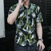 Été hawaïen chemises tropicales à manches courtes hommes chemises à fleurs plage vacances Blouse hommes 5XL 6XL 7XL 210412