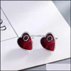 Charm Örhängen Smycken Designer för Kvinna 925 Sier Needle Heart Top Luxury Lover Earring Design Retro Enkel Supply Drop Leverans 2021 4IUW7