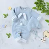 Jumpsuits Bebê Macacões Manga Longa Inverno Quem Malha Infantil Crianças Meninos Meninas Chapéu Roupas Crianças Criança Roupa de Outono