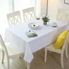 Copertura per tavolo da pranzo rettangolare in tinta unita Tessuto in poliestere per caffè Rettangolo per la decorazione della festa nuziale 211103