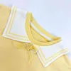 Autumn cute girls sailor collar long sleeve sweatshirts baby girl pure cotton casual Tops clothes bowknot clothing 210708