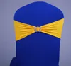 18 cores Cadeira de cadeira de casamento Spandex Lycra faixas de faixas de coroa Crown Forma Chairbuckle Faixas para Acessórios para Reunião de Festa de Casa
