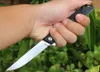 New Flipper Folding Knife 8Cr14Mov Satin Drop Point Blade Black G10 + Stainless Steel Handle Ball Bearing Fast-opening EDC Pocket Knives