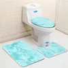 Bath Mats 3PCS Anti Slip Mat Set Shower Room Bathing Carpets Home Toilet Lid Cover Warm Foot Rugs