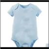 Jumpsuitsrompers Kleidung Baby Kinder Mutterschaft Drop Lieferung 2021 Overalls Reiner Baumwollstoff Sieben Farben Kurzen Ärmeln Sommer Strampler Baby O