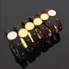 Bijoux de tennis en acier titane de mode marque ronde populaire vieille peau de fleur multi-ongles bracelet noir rouge rose bracelets en cuir de couleur