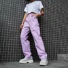 Loose High Waist Women's Pants Cotton Full Length Trousers Fashion Stretch Streetwear Cargo 210607