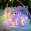 Solar Powered 120Leds 8Modes Waterdichte Fairy Copper Wire Touw String Light voor Kerstmis - Warm Wit