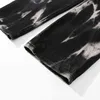 Aolamegs Jeans Men Tie Dye Drukuj Styl Dżinsowy Spodnie Baggy Elastyczne Talii Proste Spodnie High Street Punk Cool Streetwear 211108