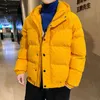 2021 Men Harajuku Colorful Bubble Coat Winter Jacket Mens Streetwear Hip Hop Parka Korean Black Clothes Puffer Jackets Y1109