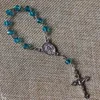 Brins de perles 10 pièces/paquet, faveurs de première Communion Recuerditos Bautizo Mini chapelet en cristal pour baptême Kent22