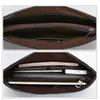 ハンドストラップ付きのマンパック財布のためのクラッチバッグ男性カジュアルレザーの格子縞のデザイン