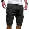 Mäns Shorts Green Cargo Sommar Bermudas Man Flap Fickor Jogger Casual Arbets Armé Taktisk Kort