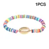 Bracelet en or bracelet en or Boho Amitié colorée de poterie douce bracelet polymère argile arc-en-ciel bracelets Gift for girls