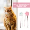 Cat Toys 2 pezzi Kitten Teaser Stick interattivo per animali domestici