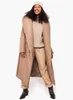 여성 겨울 자켓 코트 세련된 두꺼운 따뜻한 털이 긴 파카 여성 방수 외부 코트 210918