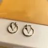 Modische goldene Ohrstecker mit Buchstaben für Frauen, Party, Hochzeit, Verlobung, Liebhaber, Geschenkschmuck