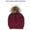 Lovely Fashion Knitted Ponytail Caps Women Pom Pom Ball Ponytail Beanie Winter Warm Wool Knitting Hat Christmas Party Hats LLE10273