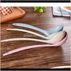 Spoons Flatware Kitchen, Dining Bar Home & Garden1Pc 4 Colors Wheat St Soup Spoon Long Handle Rice Ladle Tableware Meal Dinner Scoops Kitchen