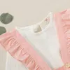 1-6Y Maluch Baby Baby Girls Ubrania Zestaw Jesień Z Długim Rękawem Soft T Shirt Top + Spódnice Stroje Kostiumy dla dzieci 210515