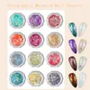2021 Fashion 1pcs Holografiska Opal Pulver Nail Art Mermaid Glitter Oregulära Sequin Flakes Aurora Powders Arcylic Nails Tips Tillbehör