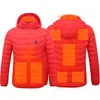 Мужские куртки для мужчин и женщин с подогревом зимняя теплая одежда с USB-подогревом термобелье из хлопка для пешего туризма, охоты, рыбалки, лыжных пальто P9113