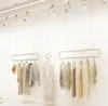 Магазин одежды Дисплей стойку коммерческой мебели настенные вешалки, торговые центры женские украшения светло-роскошный нано золотая одежда полка