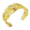 Manschettband Antik guld / silver färg manschett Bangle armband för man kvinna mode rostfritt stål unisex smycken Q0717
