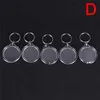 Ny 5PCs rektangel Transparent blank akrylinsats Foto bildram KeyRing Keychain DIY Split Ring Nyckelring present G1019