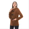 Women Basic Jackets Camel Coat Spring Autumn Women's Overcoat Zipper Horn Button Outwear Jacket Female Hooded S-5XL 210922