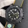 GF 남자 시계 크기 45mm 7750 자동 권선 크로노 그래프 316L 고강도 탄화 강철 케이스 방수 기능