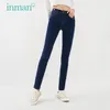 INMAN Collagène Leggings Jogger Denim Jean Pantalon Gardez La Peau Hydratant Nuage Broderie Extensible Femmes Crayon Bas Pantalon 210809