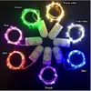 Boże Narodzenie Halloween Dekoracje LED String CR2032 Bateria 1M 2M 3M 4M 5M 6M 6M 10M Operacja Micro Mini Light Srebrny drut Starry