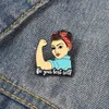 Pins, broscher flicka muskel emalj pin fitness sport brosch cowboy skjorta krage badge lapel ut mångsidig tränare student vän gåva