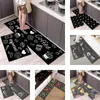 Tapis 2 pièces ensemble dessin animé antidérapant long tapis de cuisine tapis nordique tapis de sol lavable salle de bain entrée paillasson décor à la maison308R